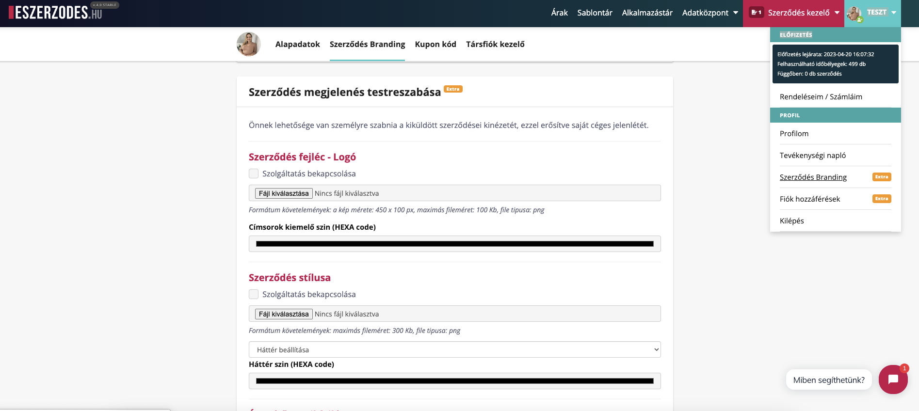 Personalizar la apariencia del contrato