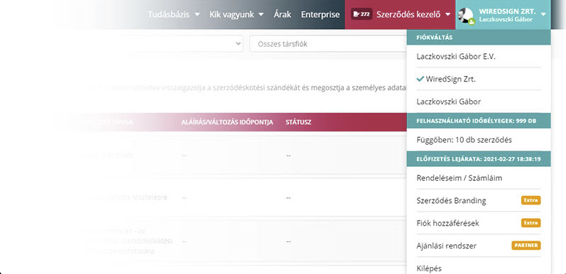 Gestor de cuentas de acompañantes - Trabajo compartido
